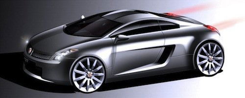 Boceto del nuevo MG GT del 2005